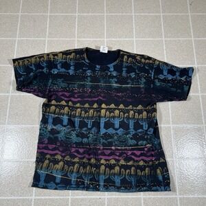 EZL Shirt One Size Vintage 1993 Made In USA Cactus Retro Multicolor